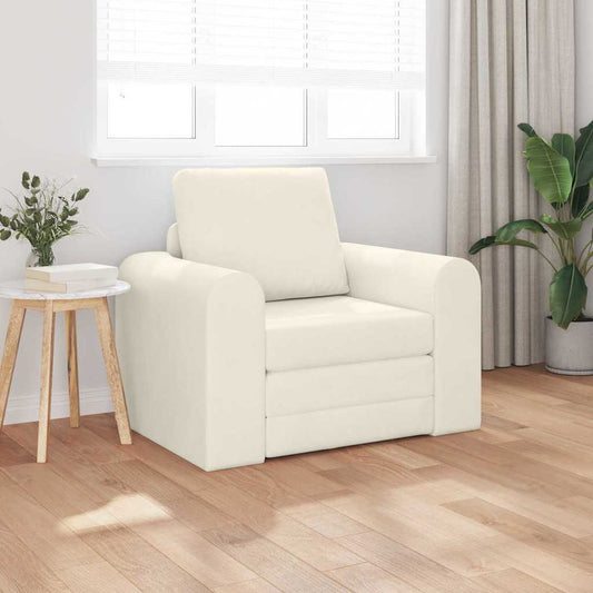 Sofa Bett Creme 98 x 71 x 83 cm Samt