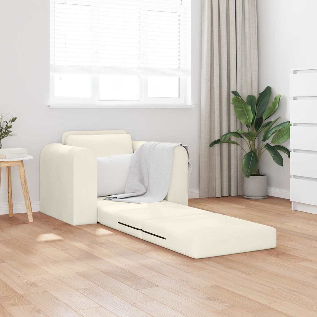Sofa Bett Creme 98 x 71 x 83 cm Samt