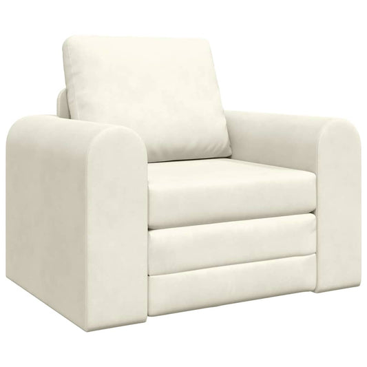 Sofa Bett Creme 98 x 71 x 83 cm Samt