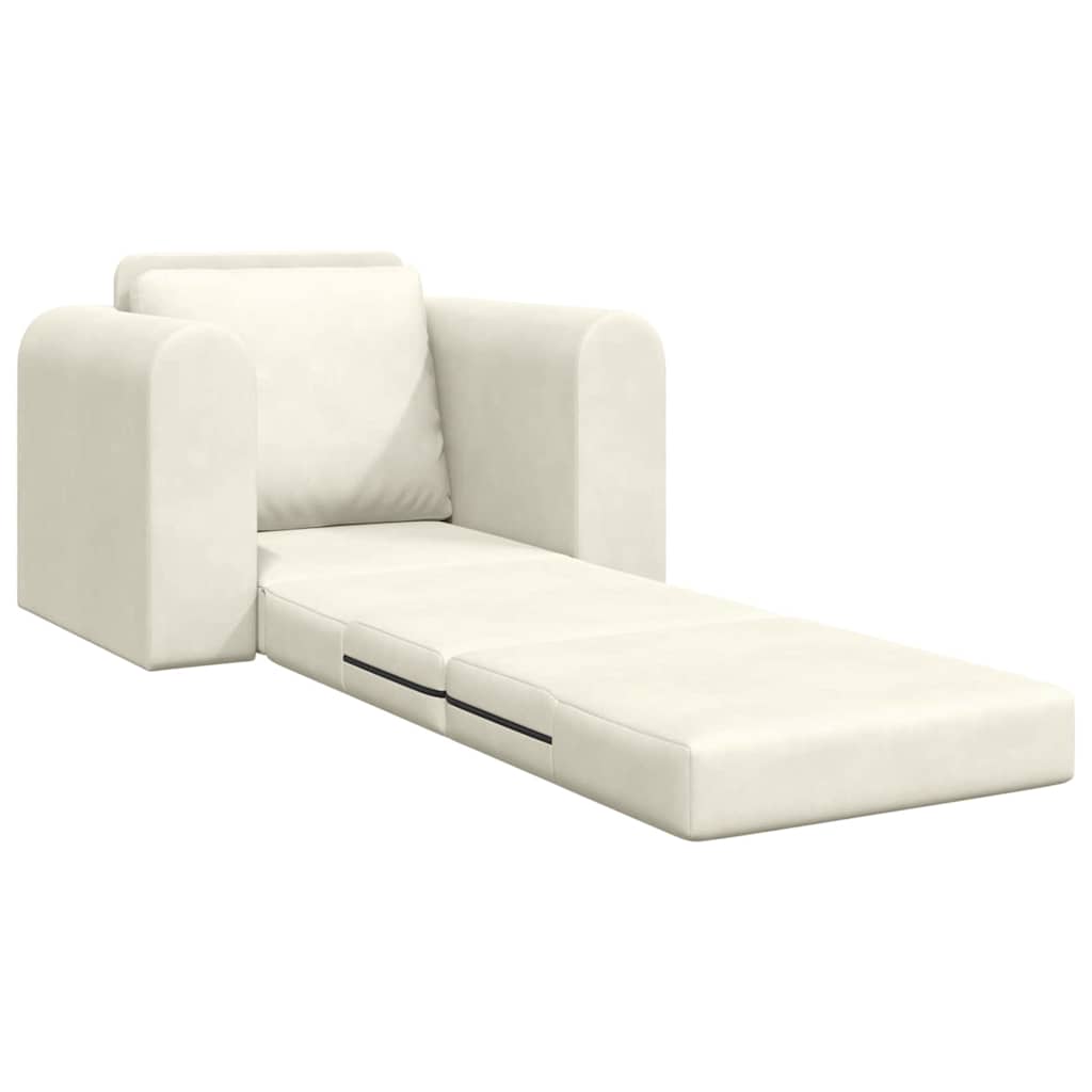 Sofa Bett Creme 98 x 71 x 83 cm Samt
