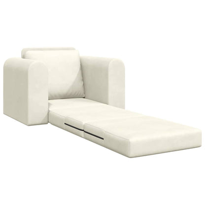 Sofa Bett Creme 98 x 71 x 83 cm Samt