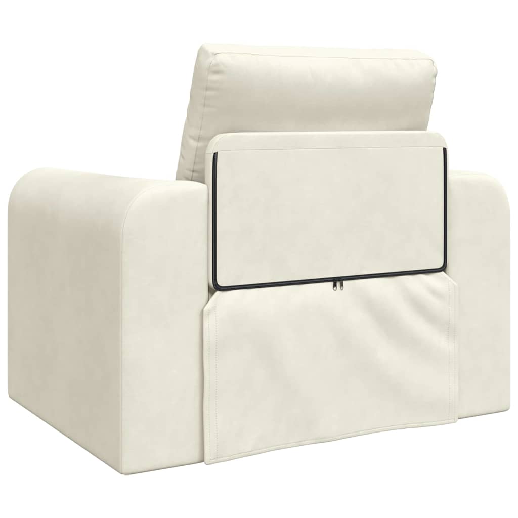 Sofa Bett Creme 98 x 71 x 83 cm Samt