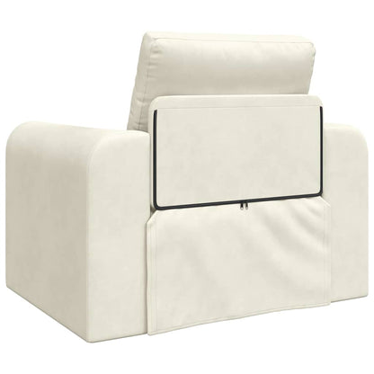 Sofa Bett Creme 98 x 71 x 83 cm Samt