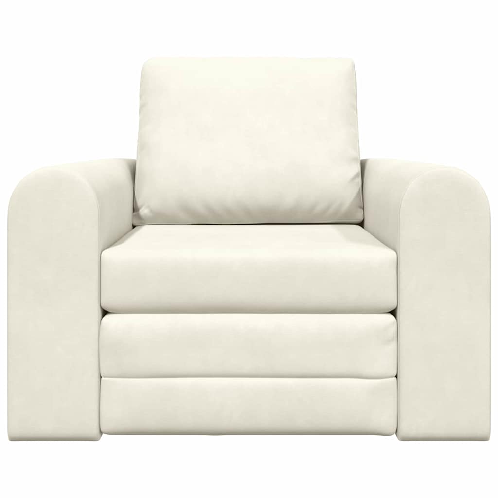 Sofa Bett Creme 98 x 71 x 83 cm Samt