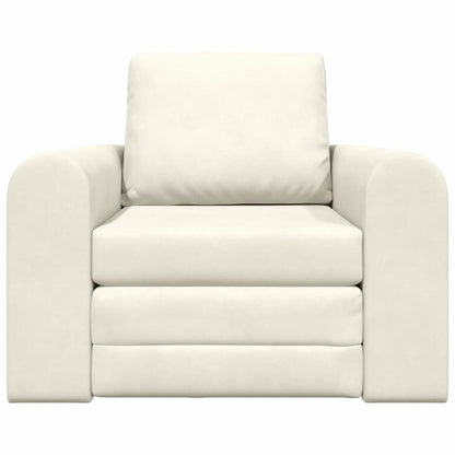 Sofa Bett Creme 98 x 71 x 83 cm Samt