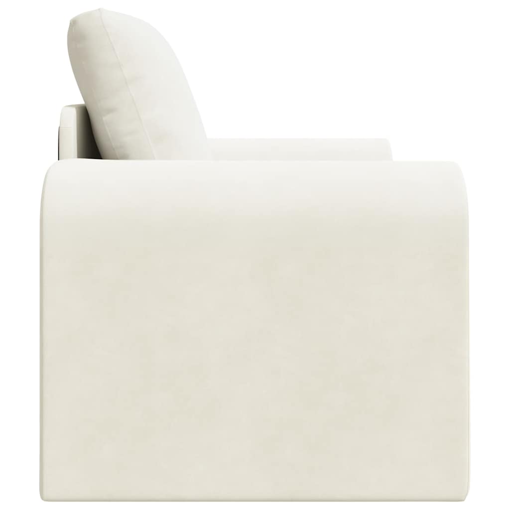 Sofa Bett Creme 98 x 71 x 83 cm Samt
