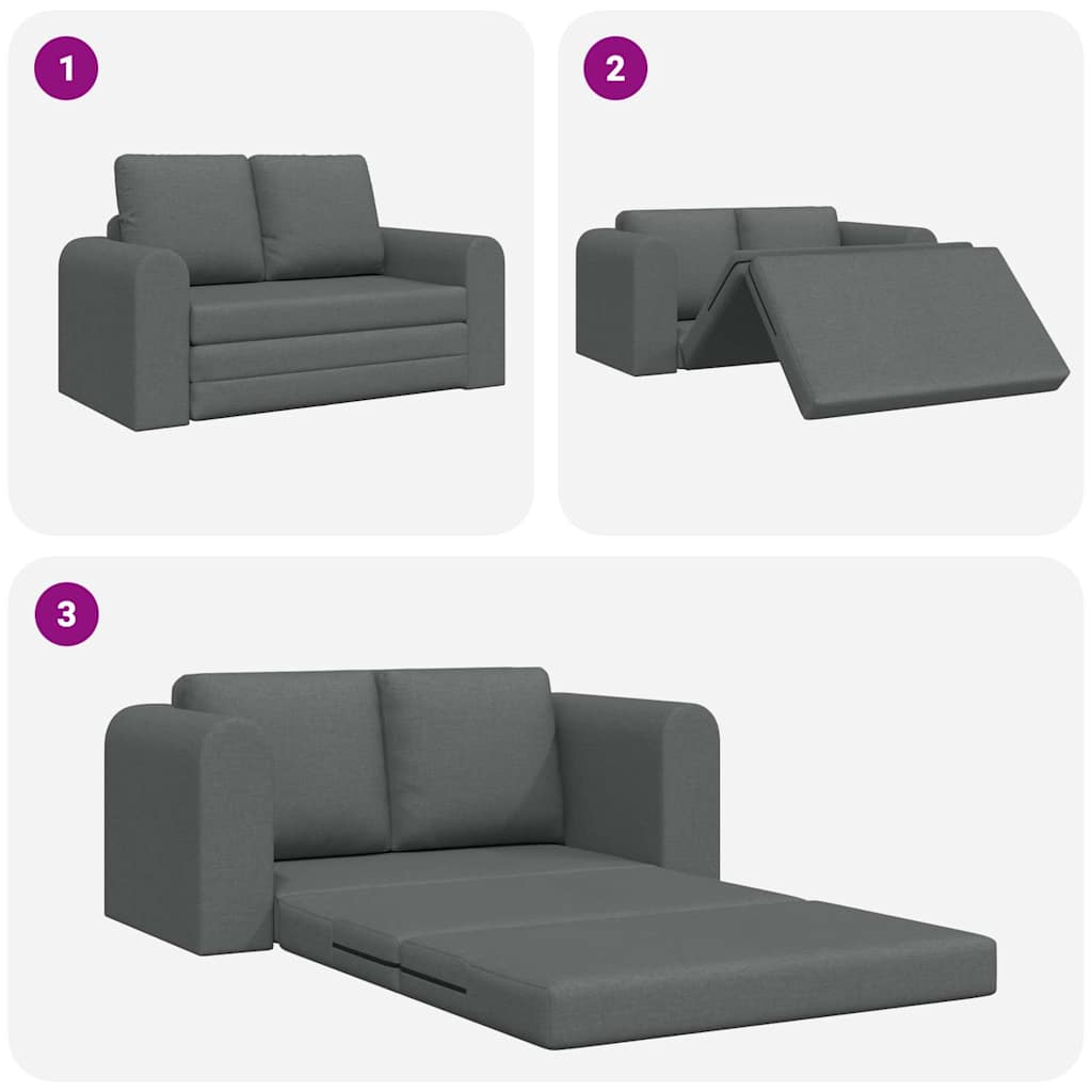 Sofa Bett Dunkelgrau 148 x 71 x 83 cm Stoff