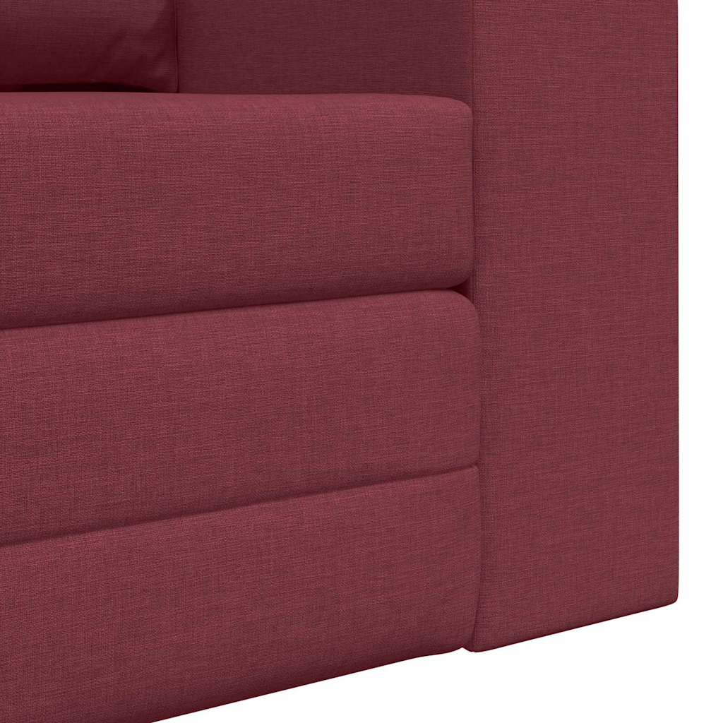 Sofa Bett Weinrot 148 x 71 x 83 cm Stoff