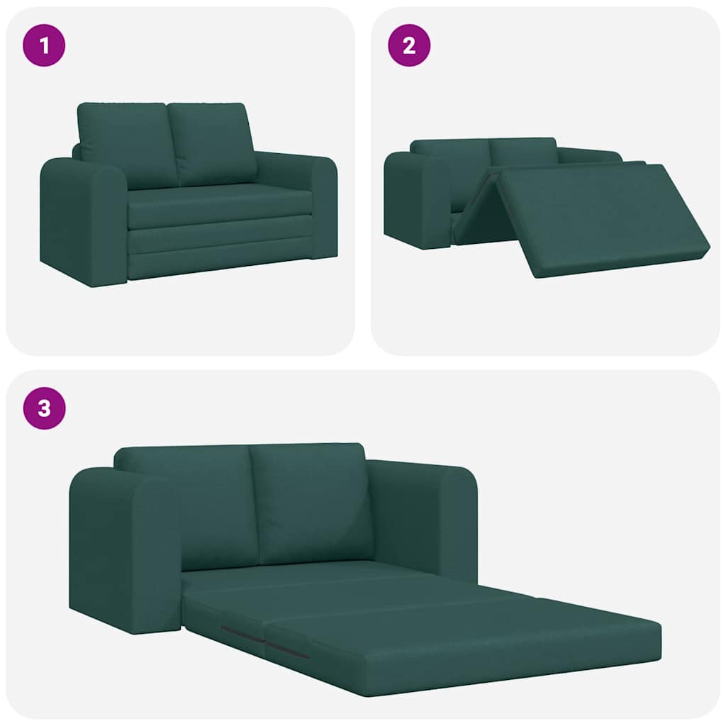 Sofa Bett Dunkelgrün 148 x 71 x 83 cm Stoff