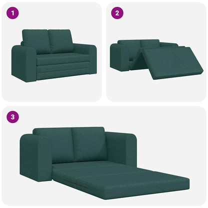 Sofa Bett Dunkelgrün 148 x 71 x 83 cm Stoff