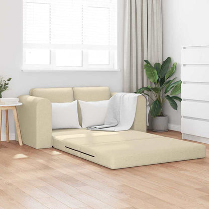 Sofa Bett Creme 148 x 71 x 83 cm Stoff