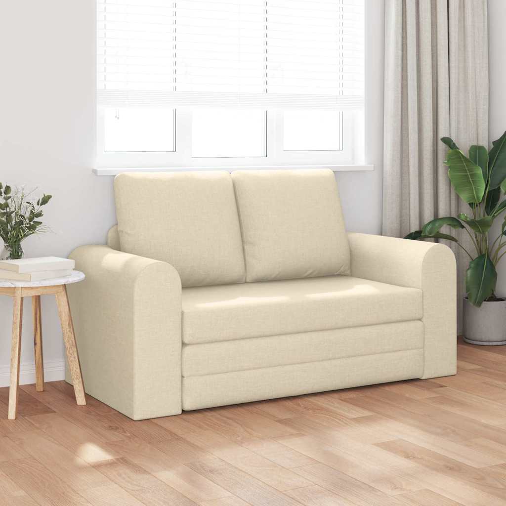 Sofa Bett Creme 148 x 71 x 83 cm Stoff