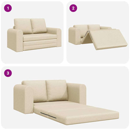 Sofa Bett Creme 148 x 71 x 83 cm Stoff
