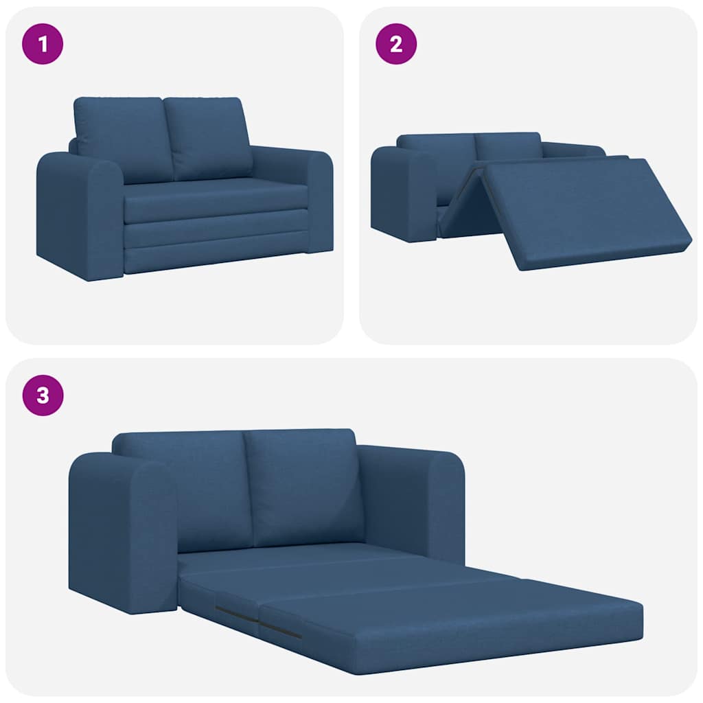 Sofa Bett Blau 148 x 71 x 83 cm Stoff