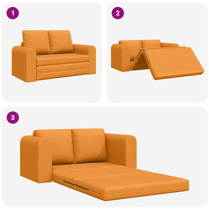 Sofa Bett Dunkelgelb 148 x 71 x 83 cm Stoff