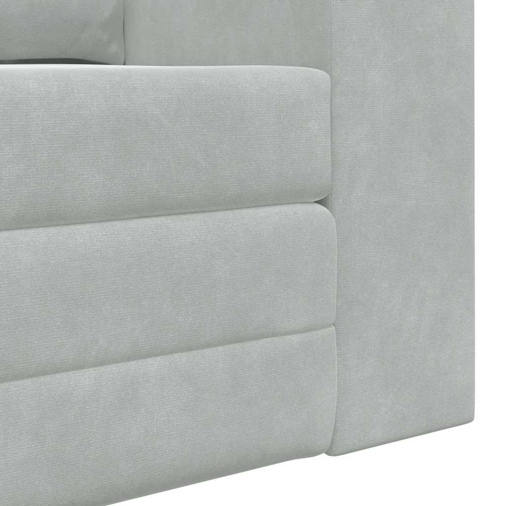 Sofa Bett Hellgrau 148 x 71 x 83 cm Samt