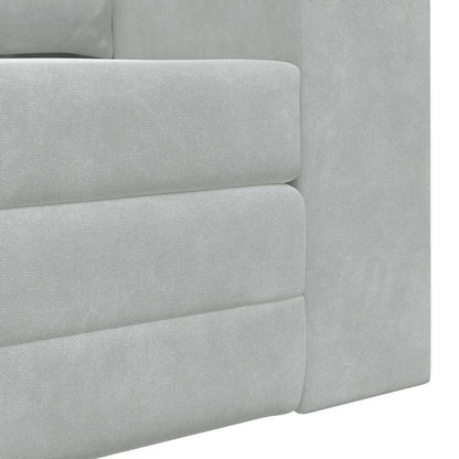 Sofa Bett Hellgrau 148 x 71 x 83 cm Samt