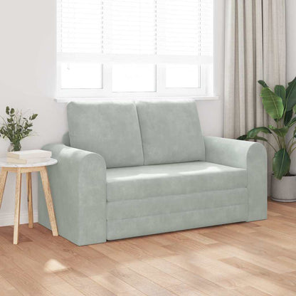 Sofa Bett Hellgrau 148 x 71 x 83 cm Samt
