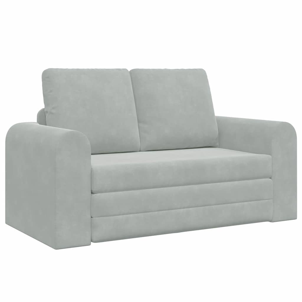 Sofa Bett Hellgrau 148 x 71 x 83 cm Samt