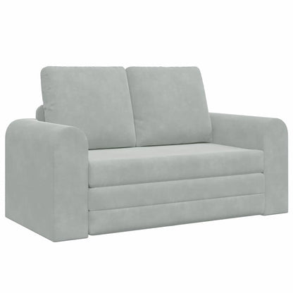 Sofa Bett Hellgrau 148 x 71 x 83 cm Samt