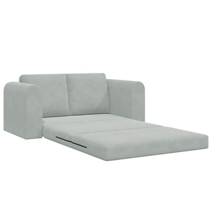 Sofa Bett Hellgrau 148 x 71 x 83 cm Samt