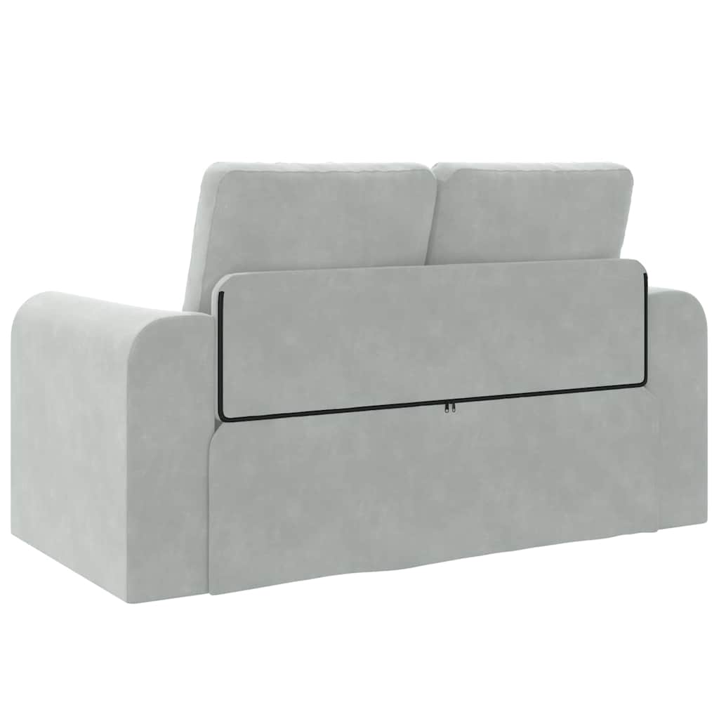 Sofa Bett Hellgrau 148 x 71 x 83 cm Samt
