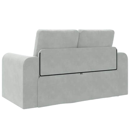 Sofa Bett Hellgrau 148 x 71 x 83 cm Samt