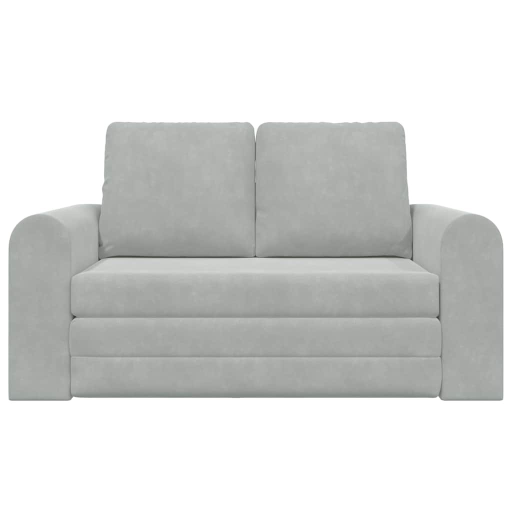 Sofa Bett Hellgrau 148 x 71 x 83 cm Samt