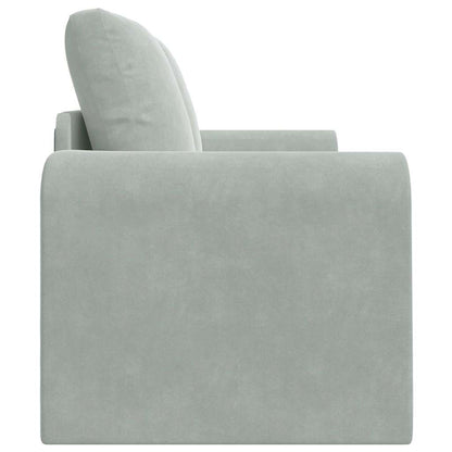 Sofa Bett Hellgrau 148 x 71 x 83 cm Samt