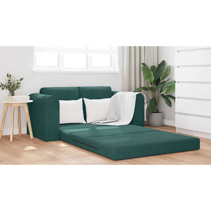 Sofa Bett Dunkelgrün 148 x 71 x 83 cm Samt