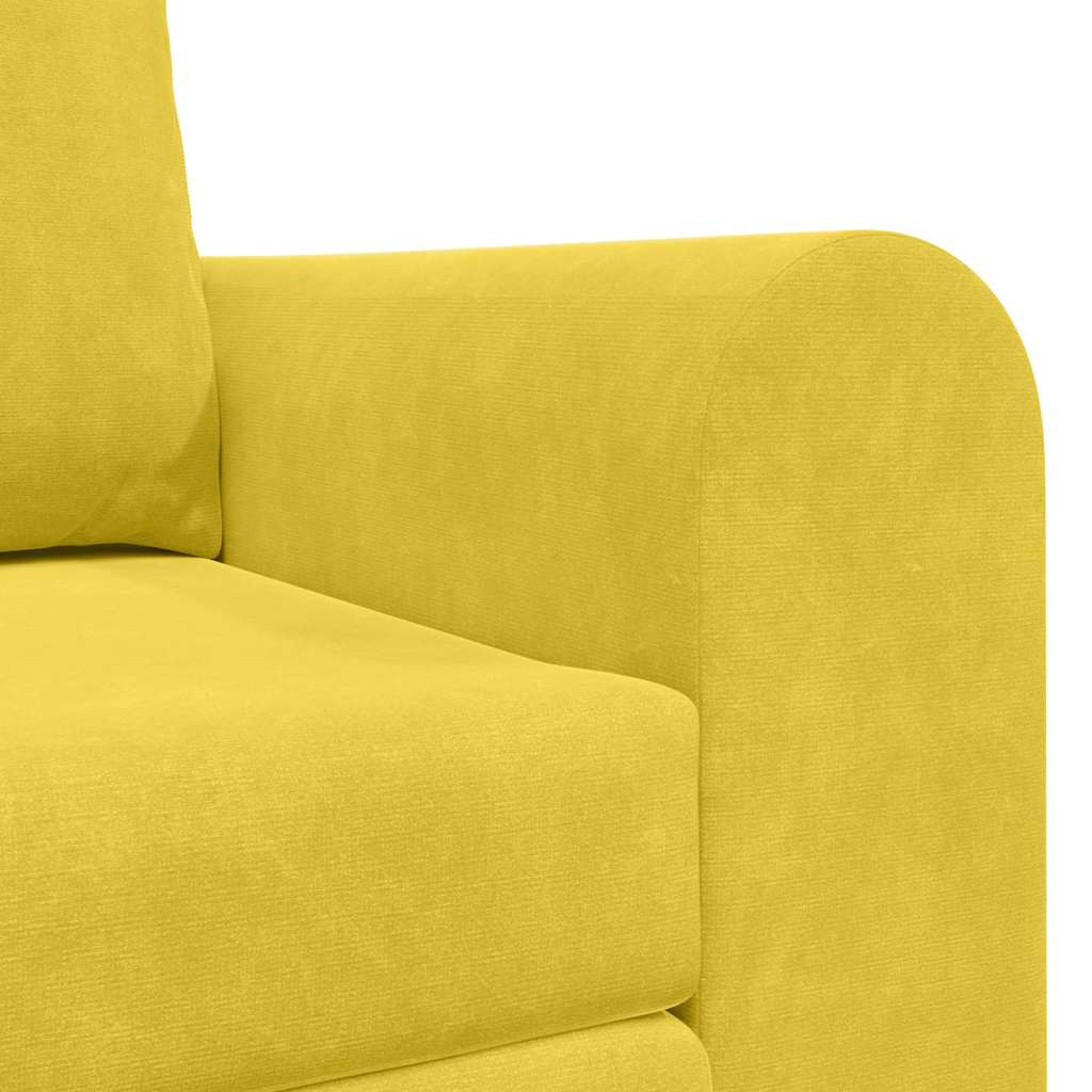 Sofa Bett Gelb 148 x 71 x 83 cm Samt