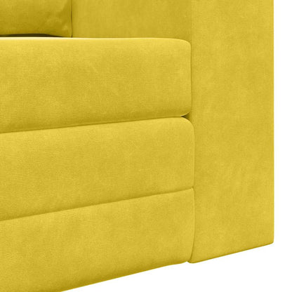 Sofa Bett Gelb 148 x 71 x 83 cm Samt