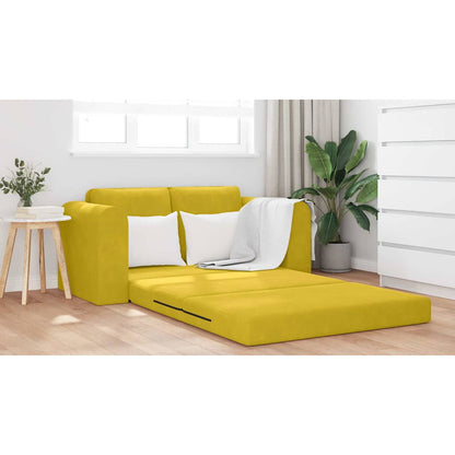 Sofa Bett Gelb 148 x 71 x 83 cm Samt