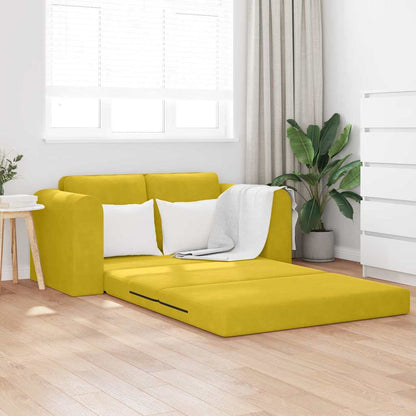Sofa Bett Gelb 148 x 71 x 83 cm Samt