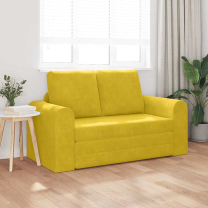 Sofa Bett Gelb 148 x 71 x 83 cm Samt