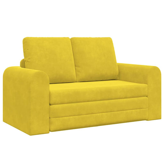 Sofa Bett Gelb 148 x 71 x 83 cm Samt