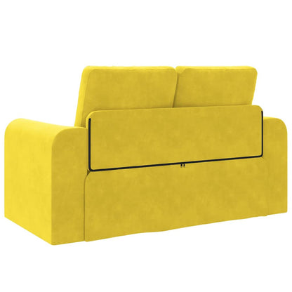 Sofa Bett Gelb 148 x 71 x 83 cm Samt