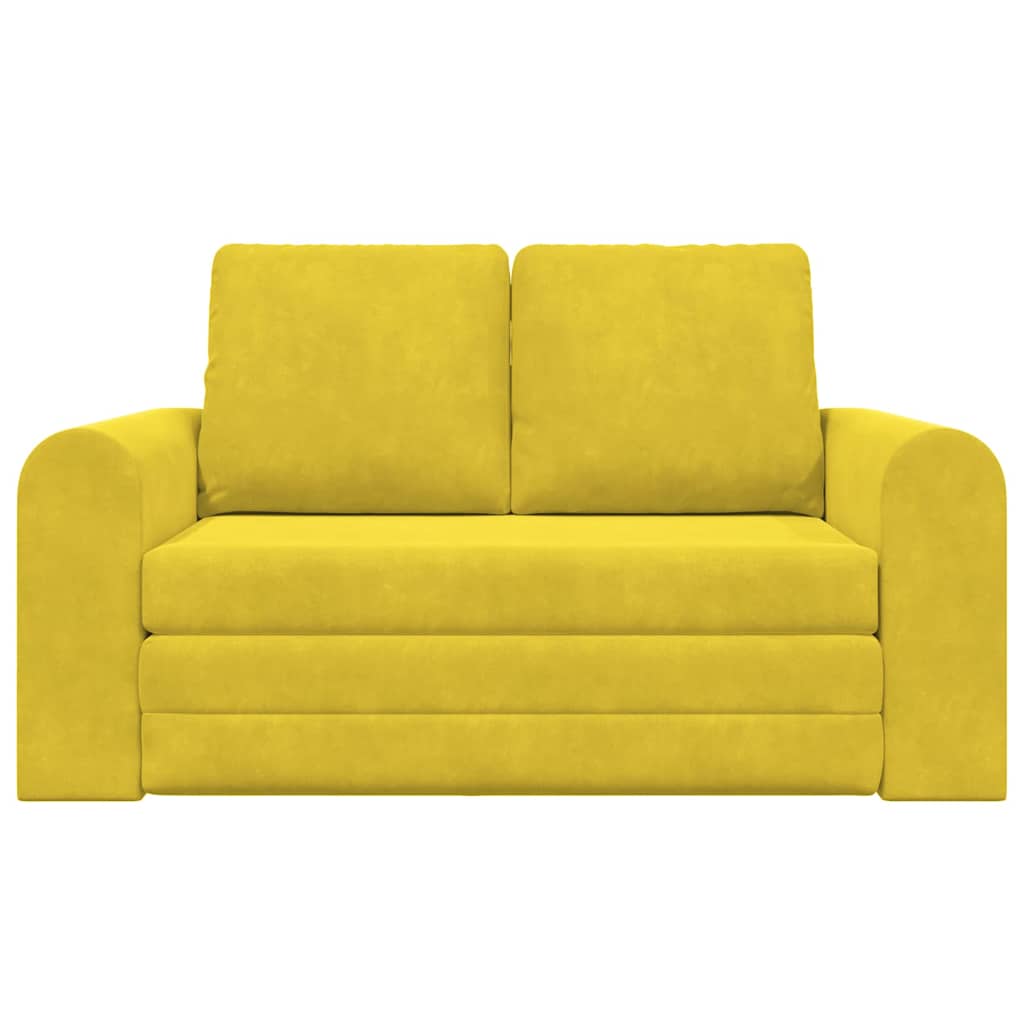 Sofa Bett Gelb 148 x 71 x 83 cm Samt