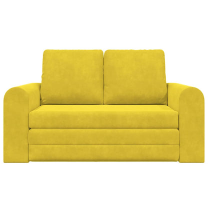 Sofa Bett Gelb 148 x 71 x 83 cm Samt