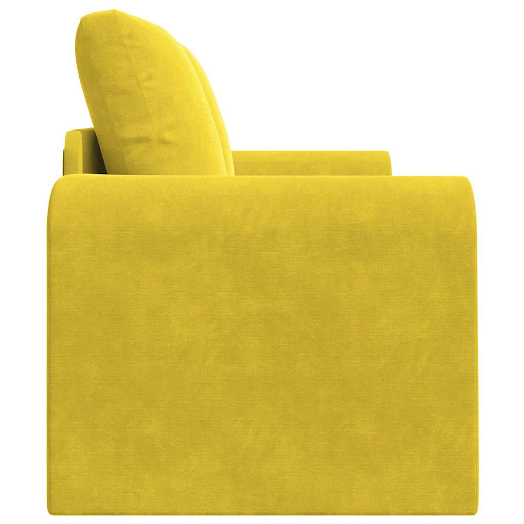 Sofa Bett Gelb 148 x 71 x 83 cm Samt