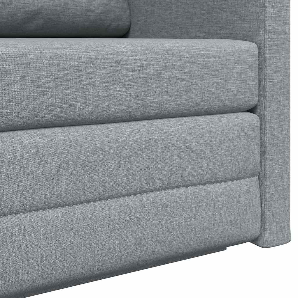 Sofa Bett Hellgrau 124 x 71 x 78 cm Stoff