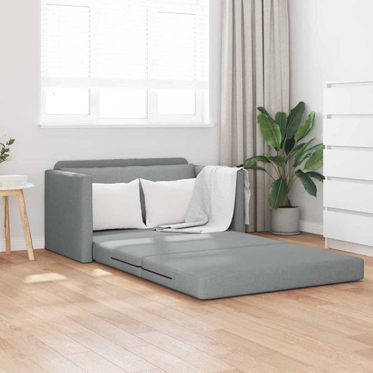 Sofa Bett Hellgrau 124 x 71 x 78 cm Stoff