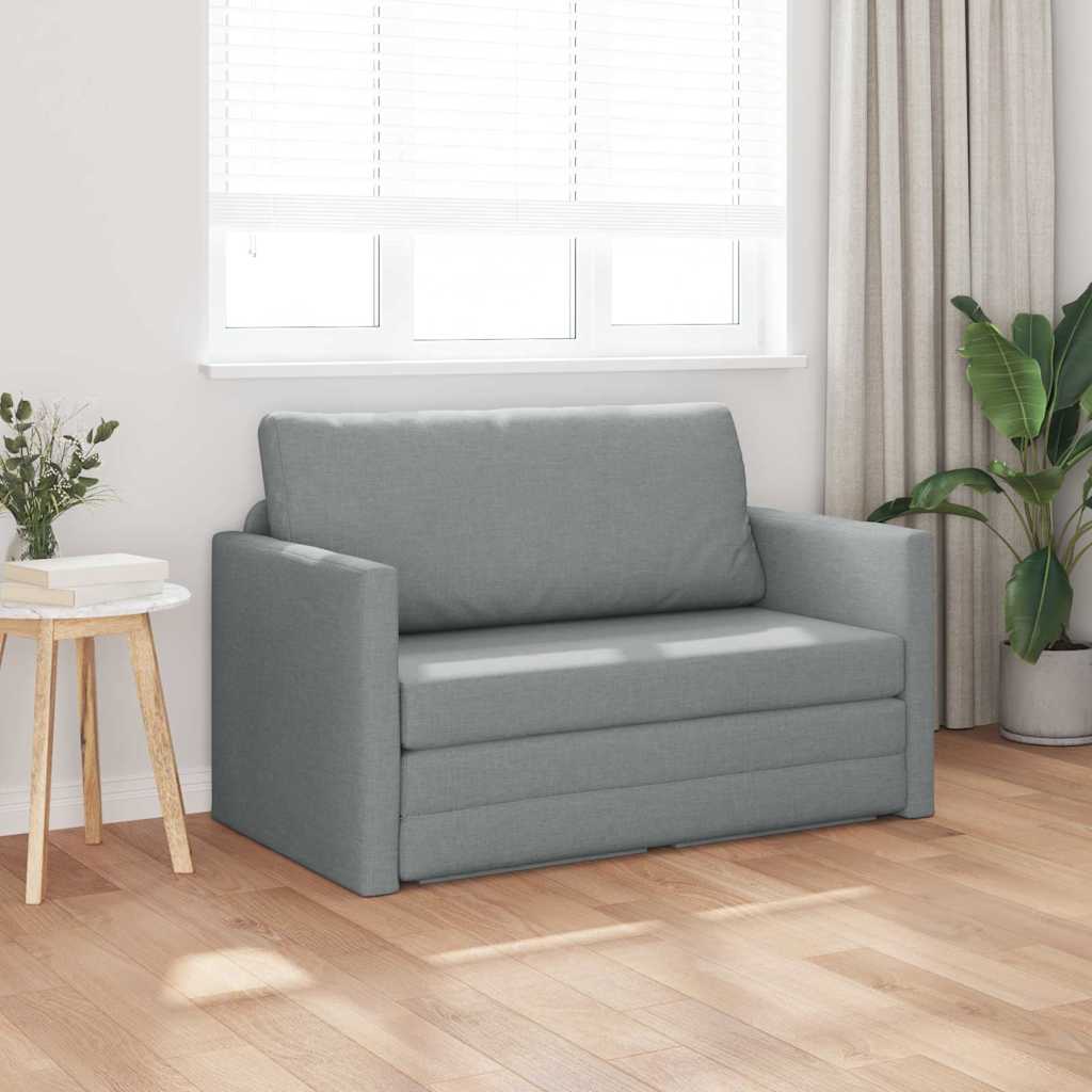 Sofa Bett Hellgrau 124 x 71 x 78 cm Stoff