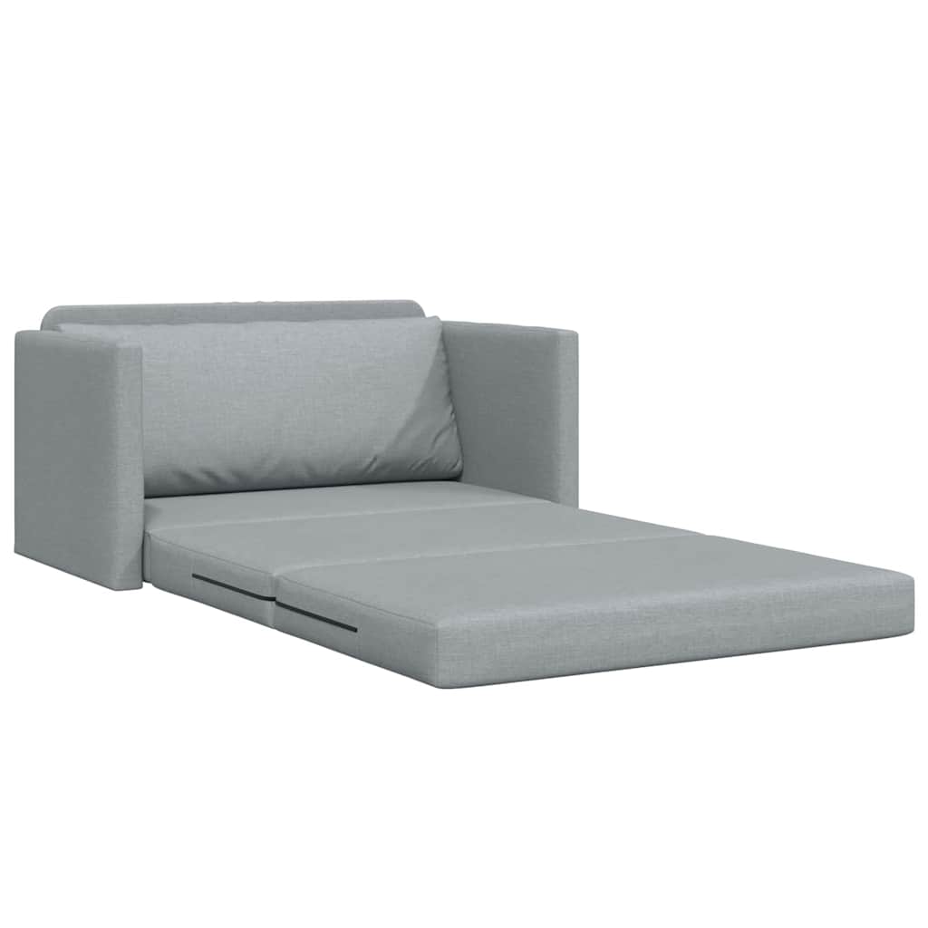 Sofa Bett Hellgrau 124 x 71 x 78 cm Stoff