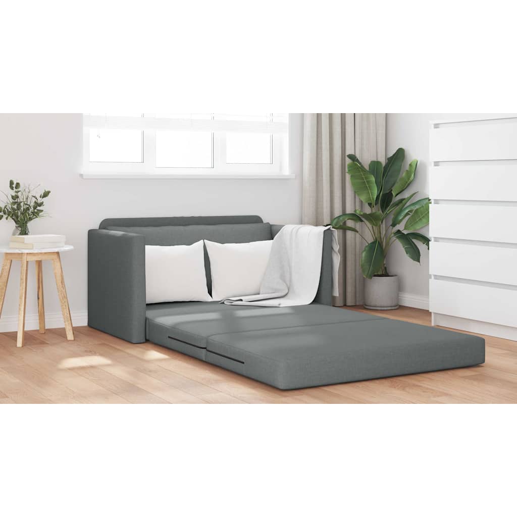 Sofa Bett Dunkelgrau 124 x 71 x 78 cm Stoff