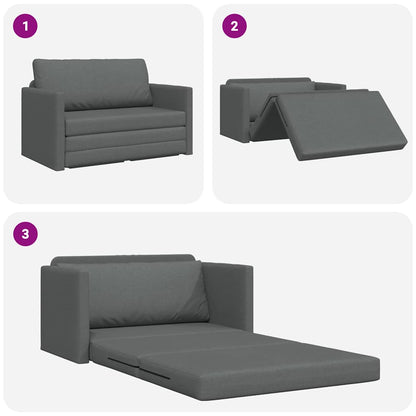 Sofa Bett Dunkelgrau 124 x 71 x 78 cm Stoff