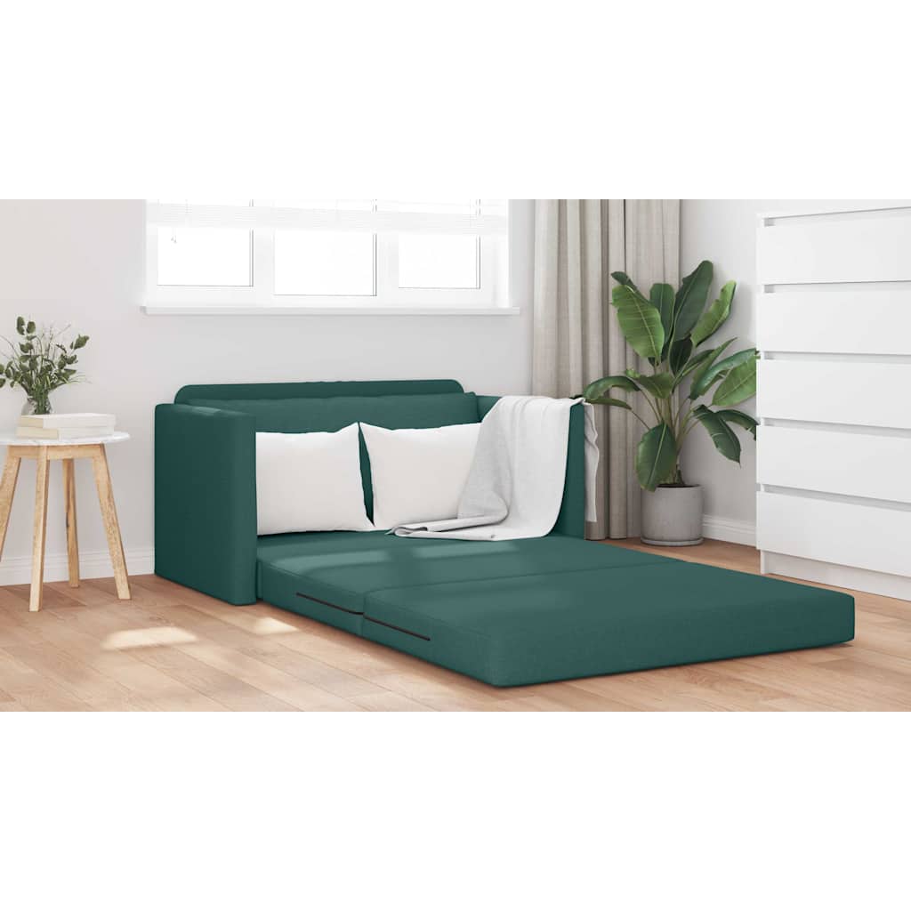 Sofa Bett Dunkelgrün 124 x 71 x 78 cm Stoff