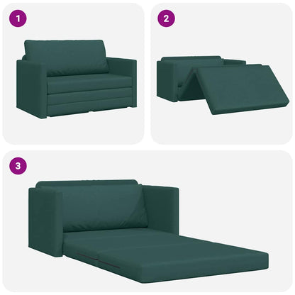 Sofa Bett Dunkelgrün 124 x 71 x 78 cm Stoff