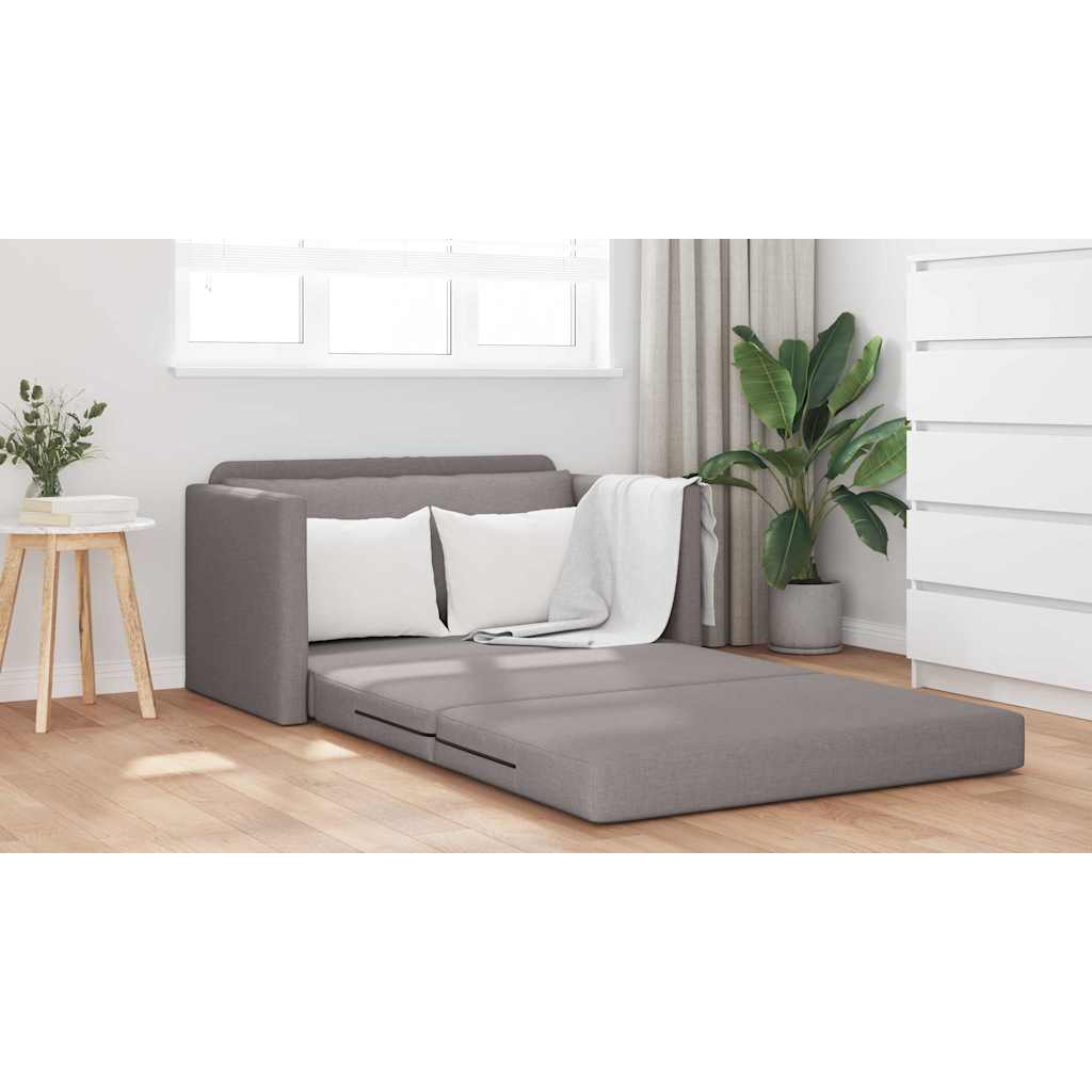 Sofa Bett Taupe 124 x 71 x 78 cm Stoff