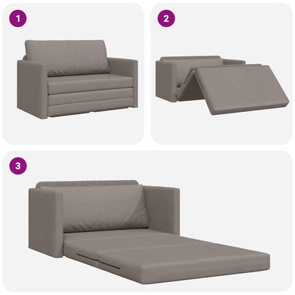 Sofa Bett Taupe 124 x 71 x 78 cm Stoff